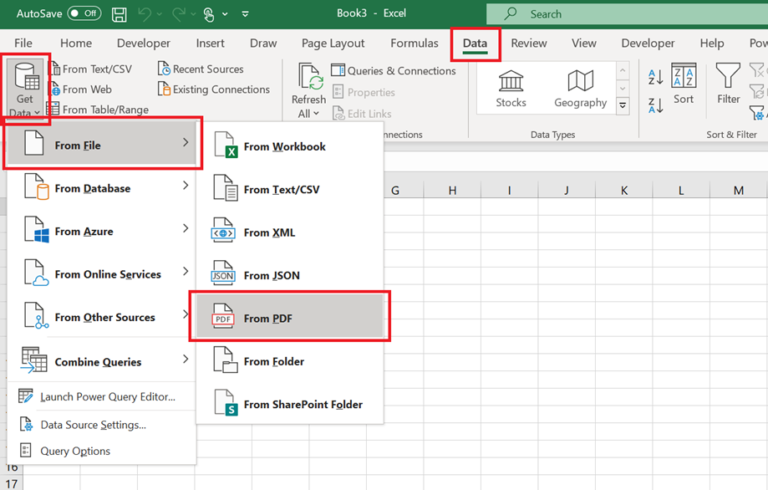read data from pdf to excel