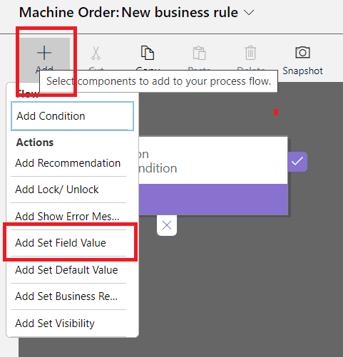 Add Set field Value