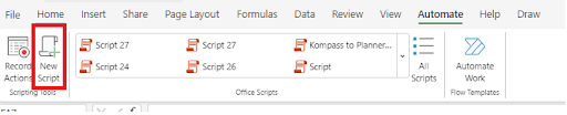 Create Office Script