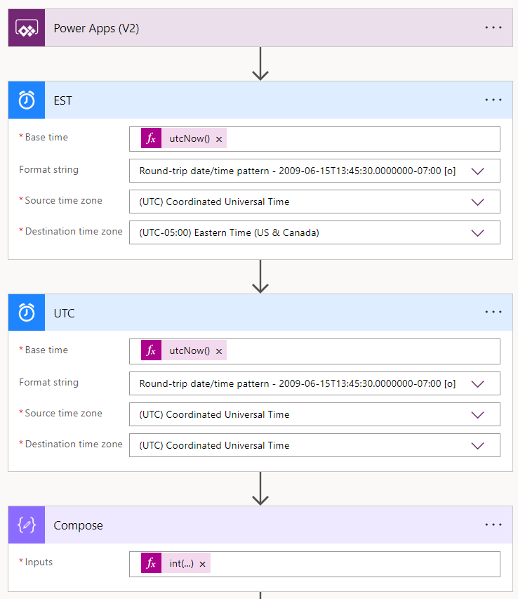 Power Apps Timezone Settings