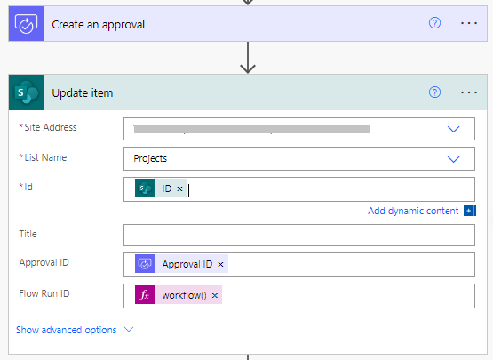 Flow Run ID column