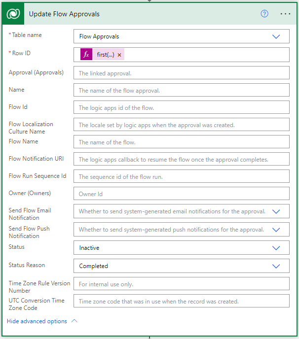 Update Flow Approval