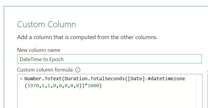 Custom DateTime column