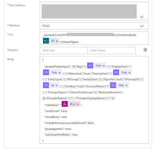 Site Address Column