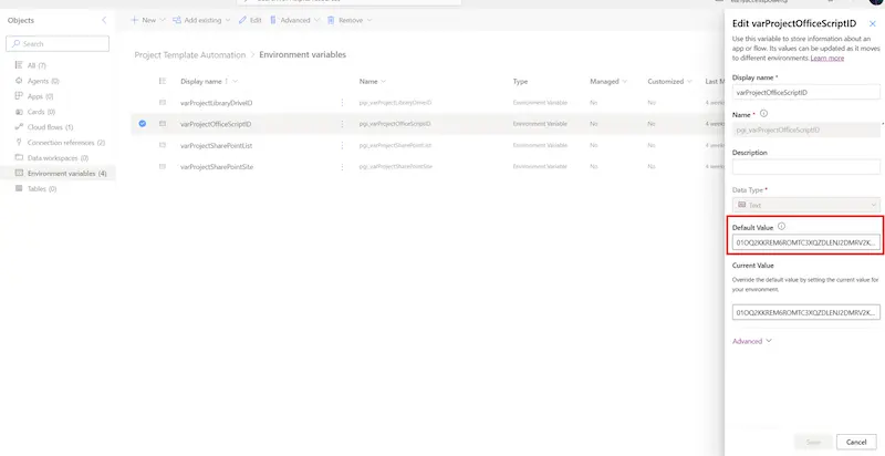 drive ID and script ID